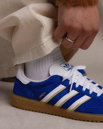 adidas Hand 2 Blue White Detail On Feet