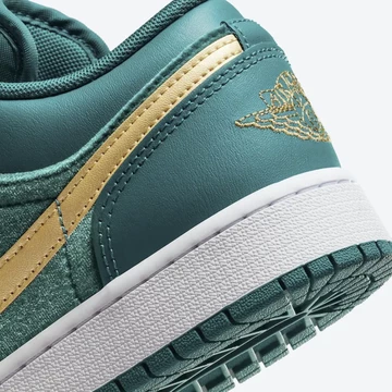 Jordan 1 Low GS Velvet Geode Teal Detail Ferse