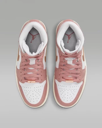 Jordan 1 Mid Red Stardust von oben