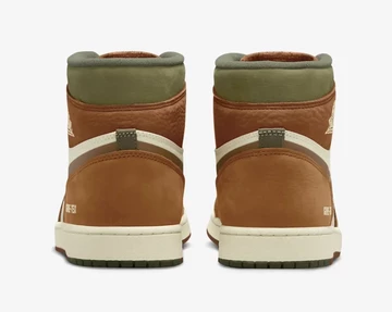 Jordan 1 High Gore-Tex Brown Olive von Hinten