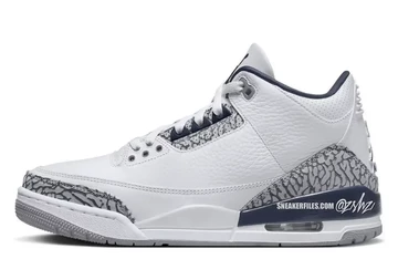 Jordan 3 White Midnight Navy Seite außen