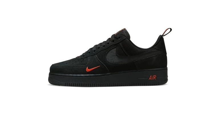 Black air force 1 with red swoosh online