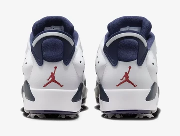 Jordan 6 Low Golf Olympic von Hinten