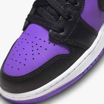 Jordan 1 Low GS Purple Venom Detail Toebox