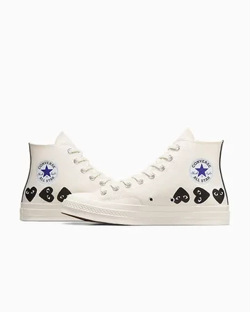 CDG Converse Chuck 70 Hi Milk Heart innen beide