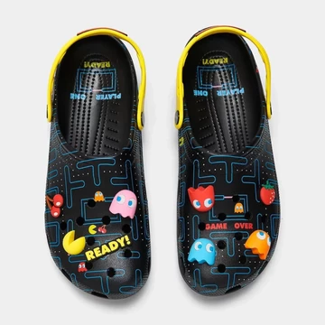 Crocs Pac-Man Pack schwarz von oben