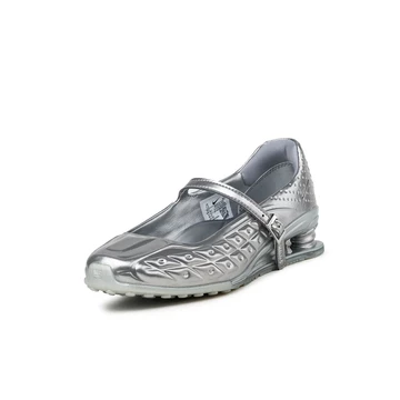 Nike Shox Z Calistra Metallic Silver schräg