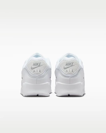 Nike Air Max 90 Premium White & Metallic Silver von hinten