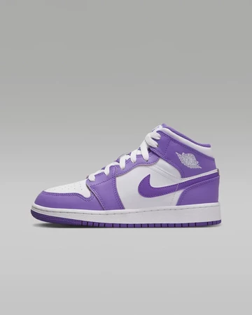 Jordan 1 Mid GS Venom Purple außen
