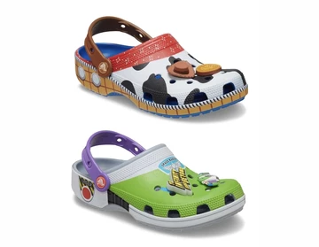 Der Crocs Classic Clog Woody und der Buzz Lightyear Croc