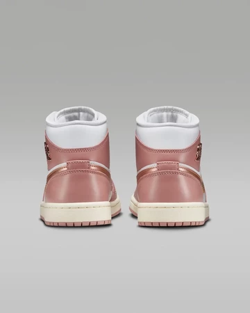 Jordan 1 Mid Red Stardust von hinten