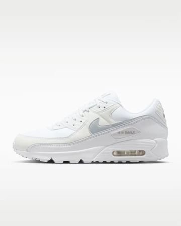 Nike Air Max 90 Premium White & Metallic Silver Außenseite