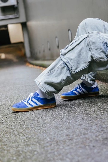 adidas Gazelle Indoor Blue Details am Fuß