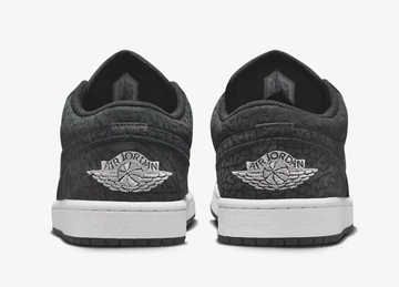 Jordan 1 Low Black Elephant von Hinten