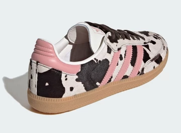 adidas Samba Cow Print Pink Wonder Mauve schräg
