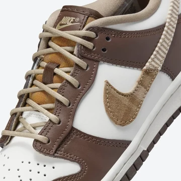 Dunk Low GS Brown Plaid Detail Zunge