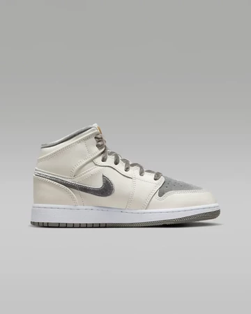 Jordan 1 Mid GS Grey Velvet Toe innen