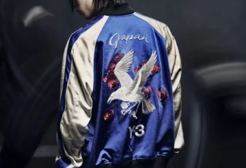 Y3 Japan Football Association Collection Souv Jacket von hinten