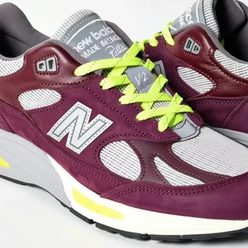 Patta New Balance 991v2 Purple Detail von Vorne