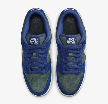 Nike SB Dunk Low Royal Blue Vintage Green Suede von Oben