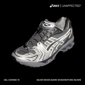 UNAFFECTED ASICS Gel Kayano 14 Dark shadow offizielles Foto von Asics