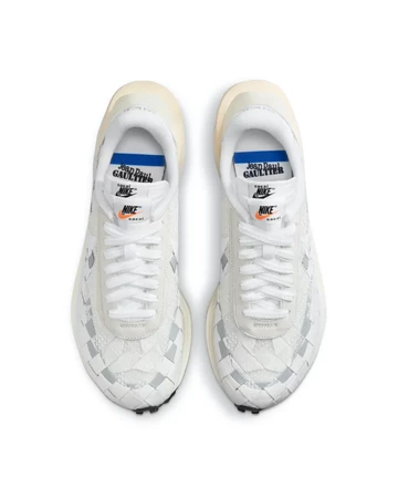 Jean Paul Gaultier Sacai Nike VaporWaffle Woven White von Oben