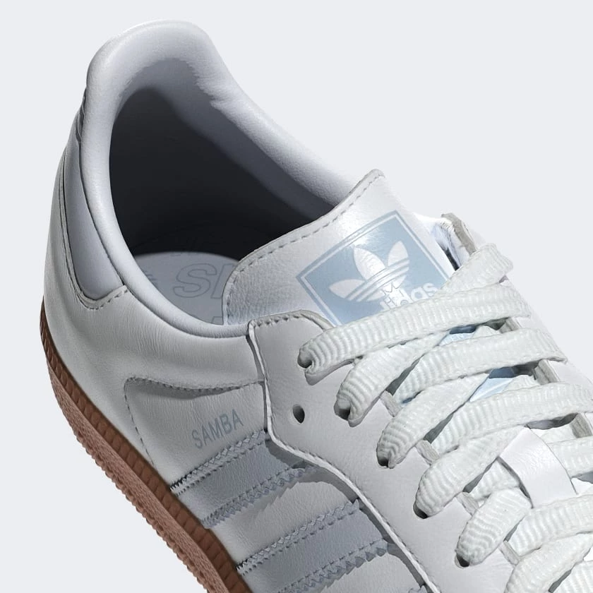 adidas gazelle silver green womens Adidas Samba OG White Halo Blue Gum – Newcop main image 1