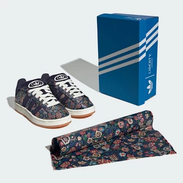 Liberty London x adidas Kids Campus Blau Box
