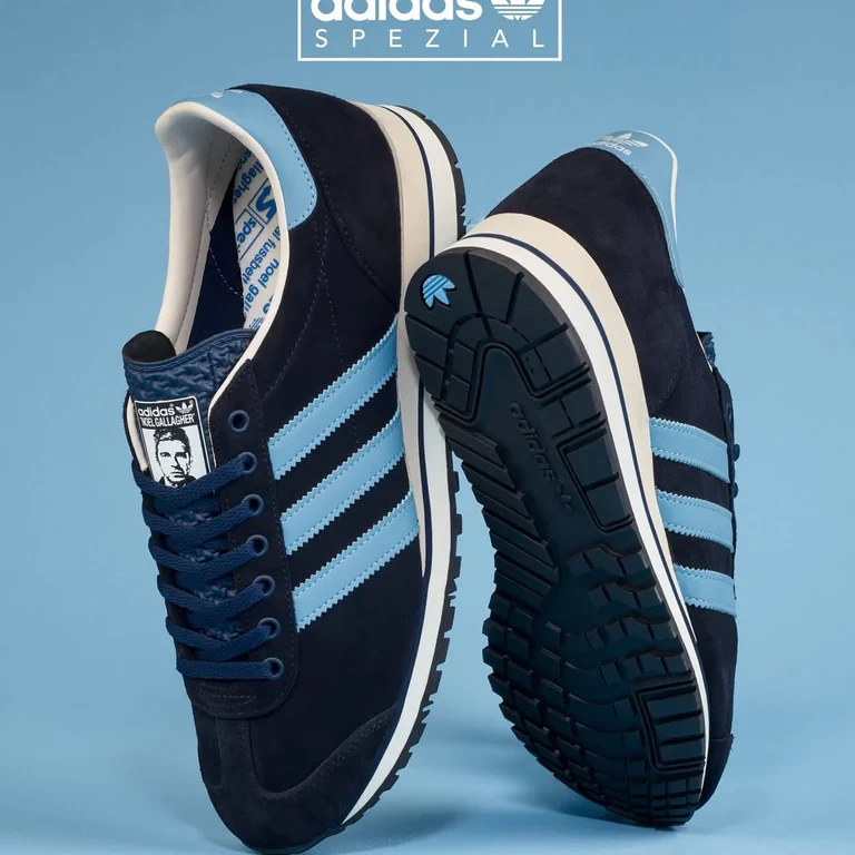 adidas gazelle silver green womens Limited edition Oasis Definitely maybe / Live Forever Liam Gallagher i –  Sneakcustomtrainers.com main image 1