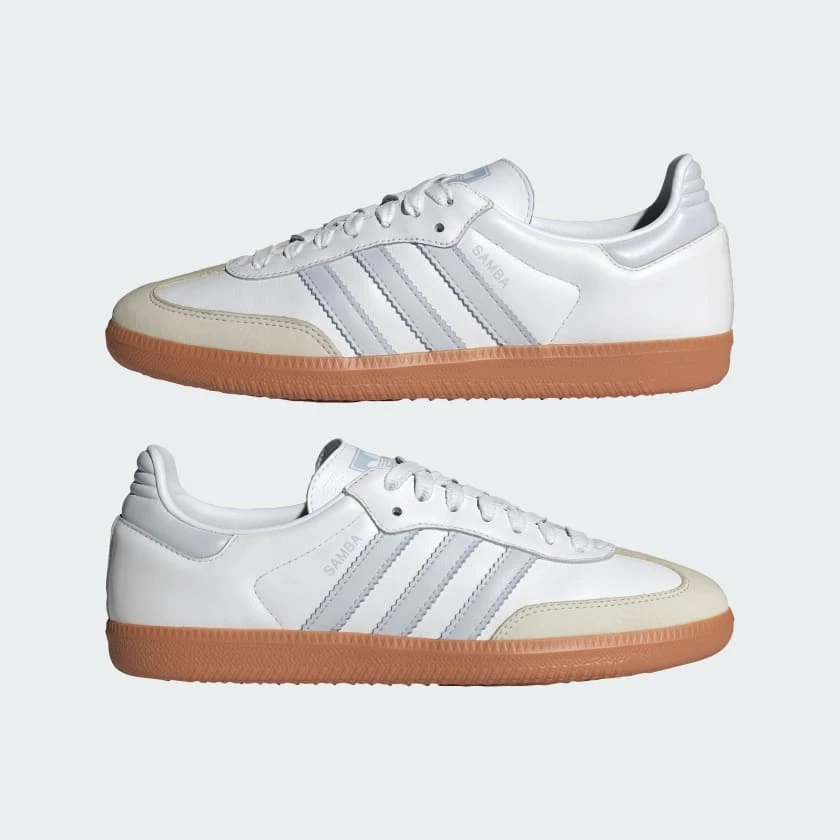 adidas gazelle silver green womens Adidas Samba OG White Halo Blue Gum  Newcop