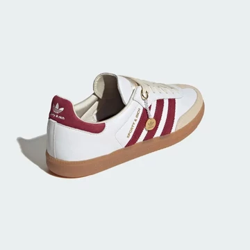 Sporty & Rich adidas Samba White Burgundy seitlich von Hinten