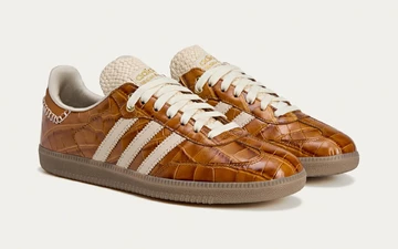 Wales Bonner x adidas Samba Brown Croc Paar seitlich