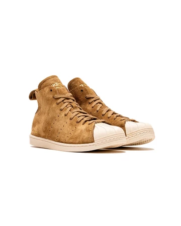 Wales Bonner x adidas Superstar Hi Pack schräg