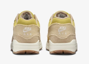 Air Max 1 Corduroy Buff Gold Hemp von Hinten