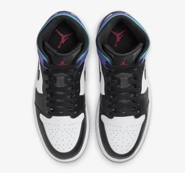 Jordan 1 Mid Bright Concord von oben