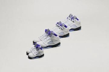 Weiße Jordan 5 Sneaker im Full Family Size Run