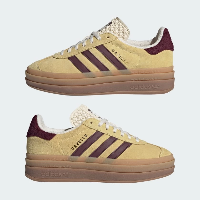adidas gazelle silver green womens Adidas Gazelle Bold Almost Yellow Maroon (Women's)  Newking Store