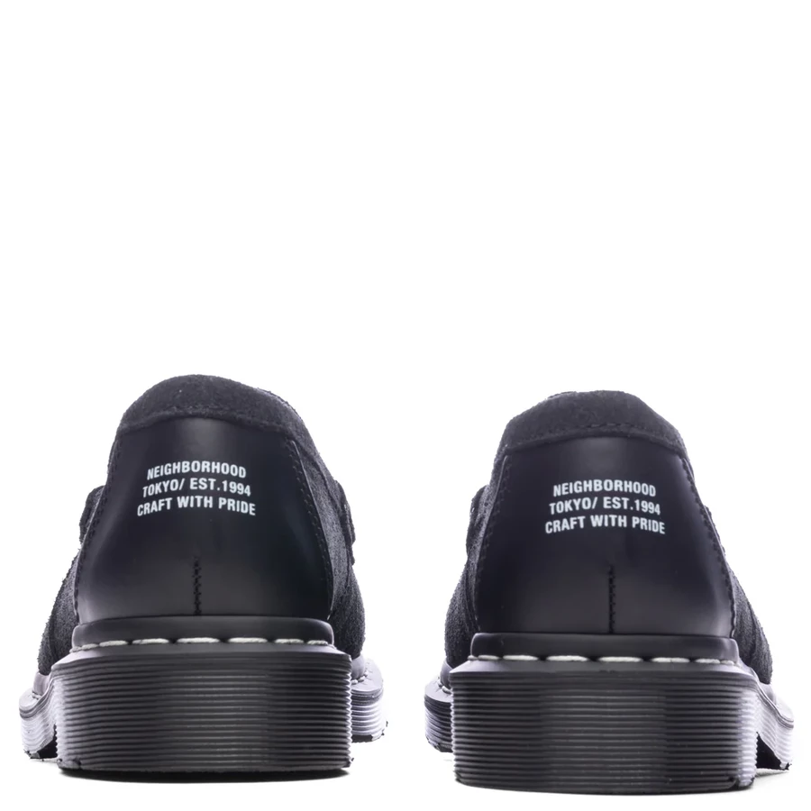Dr.Martens × NEIGHBORHOOD UK9 Smiths Dr. Martens x Neighborhood Mens Smiths Black Smooth Shoes – Extra