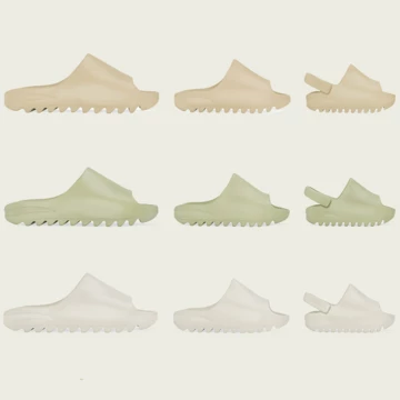 Drei Adidas Yeezy Sneaker im Full Family Size Run