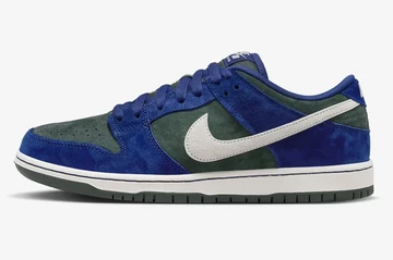 Nike SB Dunk Low Royal Blue Vintage Green Suede Außenseite