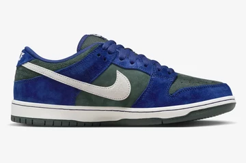Nike SB Dunk Low Royal Blue Vintage Green Suede Innenseite