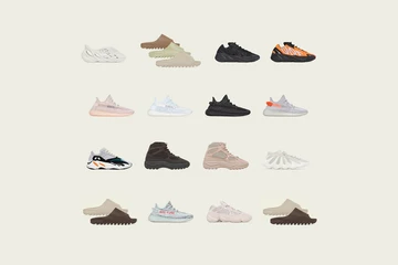 Viele adidas Yeezy Modelle