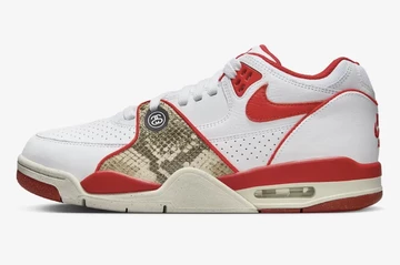 Stussy Nike Air Flight 89 White Habanero Red Außenseite