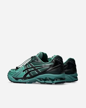 UNAFFECTED ASICS Gel Kayano 14 Posy Green schräg von hinten