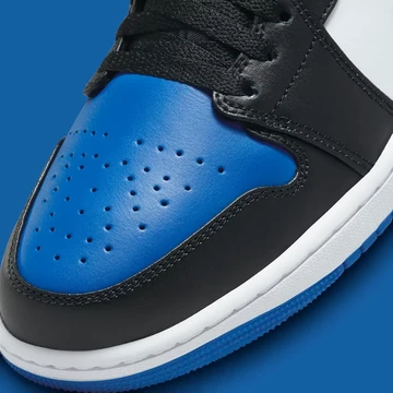 Jordan 1 Low Royal Toe Details der Toebox