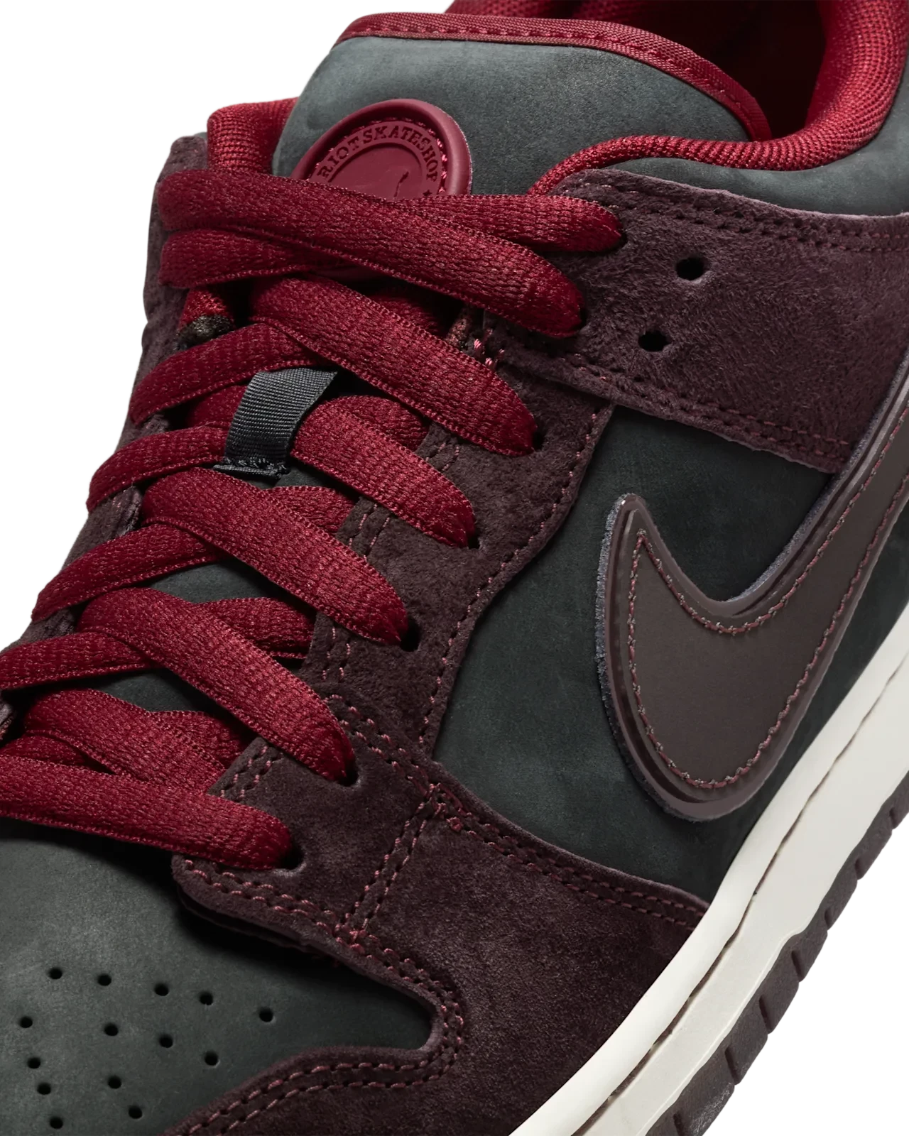 Riot Skateshop x Nike SB Dunk Low Night Maroon FZ1289-200