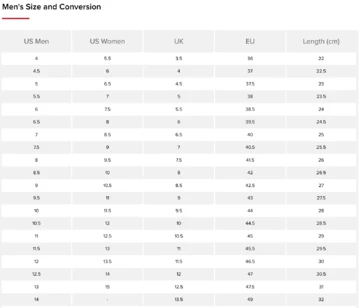 New Balance Größentabelle