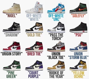 Viele Air Jordan 1 High Colorways