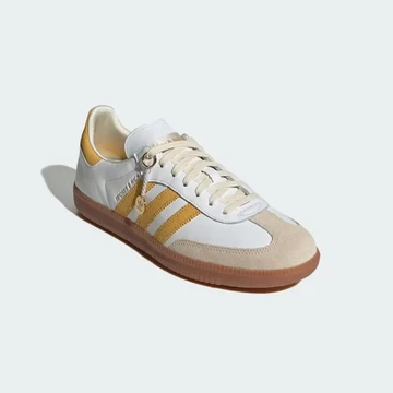 Sporty & Rich adidas Samba White Bold Gold seitlich von Vorne