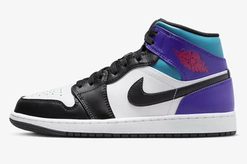 Jordan 1 Mid Bright Concord seite außen